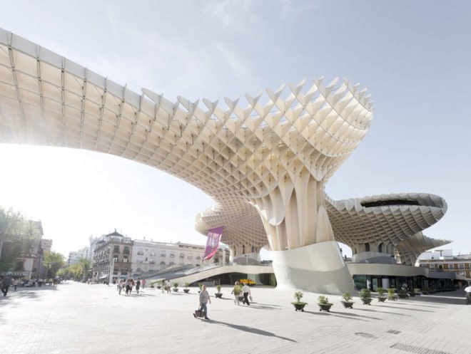 green design, eco design, sustainable design, Metropol Parasol, Seville, Jurgen Mayer H. Architects, wooden structure, museum, Fernando Alda, David Franck