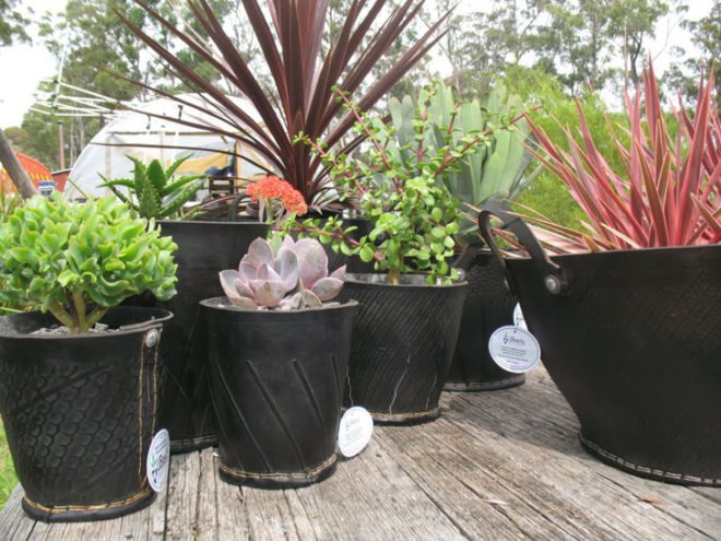 recycled tire planters, green planters, green gardening, gardening accessories, tire planters, recycled tires, recycled tire planters, ubeauty, eco gardening, recycled materials