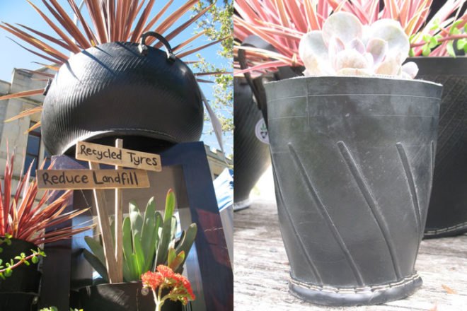 recycled tire planters, green planters, green gardening, gardening accessories, tire planters, recycled tires, recycled tire planters, ubeauty, eco gardening, recycled materials