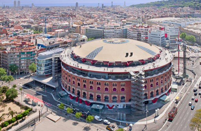 green design, eco design, sustainable design, Richard Rogers, Barcelona, Bullfighting ring, Las Arenas, Repurposed architecture, Spanish shopping center