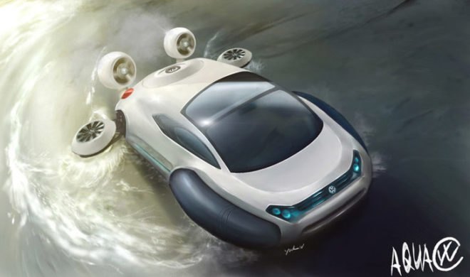 Volkswagen Aqua Hovercraft, Volkswagen Hovercraft Concept, Yuhan Zhang, hovercraft, hydrogen electric hybrid, green transportation, alternative transportation, green automotive design