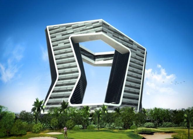 ventilated facade, green design, urban garden, mixed use development, green balcony, indirect light, passive design, solar gain, green building, green design, eco-design, sustainable design, sustainable architecture, Caribbean Sea, Sanzpont Arquitectura, GSI Tower, Cancun