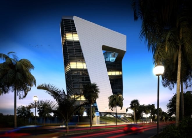 ventilated facade, green design, urban garden, mixed use development, green balcony, indirect light, passive design, solar gain, green building, green design, eco-design, sustainable design, sustainable architecture, Caribbean Sea, Sanzpont Arquitectura, GSI Tower, Cancun