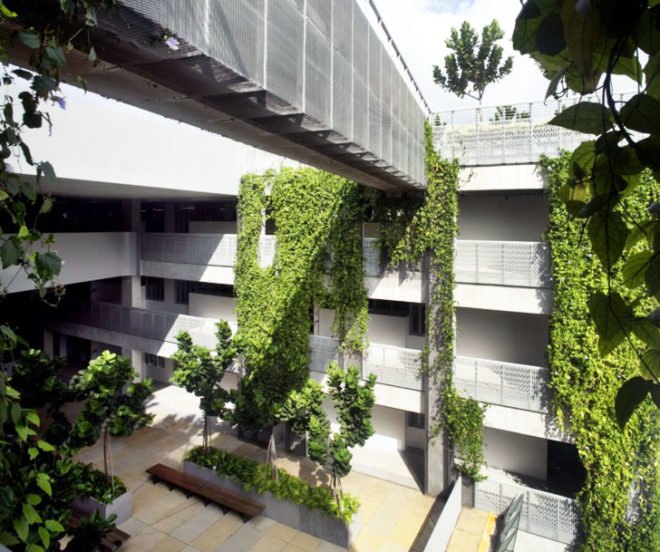 School of the Arts singapore, school of the arts, singapore schools, green schools, woha architects, green architecture, eco friendly schools, sustainable building, natural ventilation design, green roofs, green roofed schools