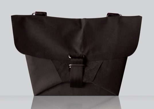 strand design, tree theory bags, recycled material, green design, green fashion, billboards, seatbelts, leather