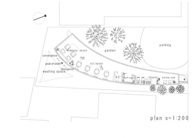 daylighting, Studio Velocity, Nagoya, Japan, hair salon, vanilla bean pie, sustainable architecture, eco-design, green design, sustainable design, green spaces