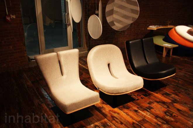 tabisso, tabisso lounge chairs, green lounge chairs, green furniture, letter furniture, alphabet furniture, icff, icff 2011, new york design week, new york design week 2011, ny design week, nyc design week