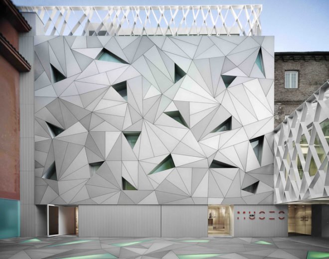 Museo ABC, Aranguren & Gallegos Architects, green design, eco design, sustainable design, ABC Museum, Madrid, factory renovation, architectural renovation, mosaic, vacuum streesed