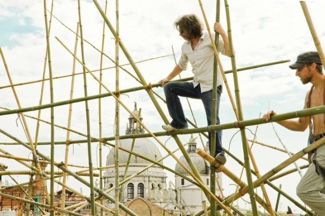 organic art, growing art, bamboo art, starn studios, MET bamboo, Venice bamboo, Venice biannual bamboo, Big Bambu Venice, eco art, bamboo tower, bamboo as building, bamboo art project, art tower, Venice art tower, green art, Bamboo art project Italy,