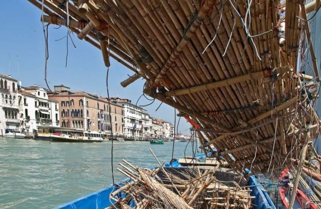 organic art, growing art, bamboo art, starn studios, MET bamboo, Venice bamboo, Venice biannual bamboo, Big Bambu Venice, eco art, bamboo tower, bamboo as building, bamboo art project, art tower, Venice art tower, green art, Bamboo art project Italy,