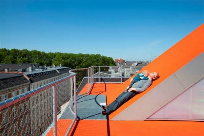 Birkegade Rooftop Park, JDS Architects, rooftop terrace, copenhagen, green roof, rooftop park, rooftop playground