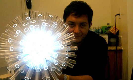 blowfish lamp, bright ideas competition finalist, eco friendly light, diy lighting