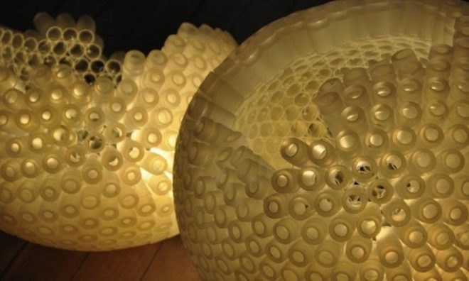 green lighting competition, green lamps, diy lamps, led lamps, diy lighting, green lighting, eco friendly lamps, energy efficient lamps, eco lamps, energy efficient lighting, recycled material lamps, green lighting designs, eco lighting designs, energy efficient lighting designs, Carolyn Lau, Nourishment Lamp, , honeycomb lamp, recycled bottle lamp, plastic bottle lamp