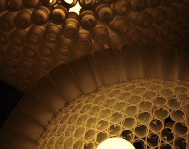 green lighting competition, green lamps, diy lamps, led lamps, diy lighting, green lighting, eco friendly lamps, energy efficient lamps, eco lamps, energy efficient lighting, recycled material lamps, green lighting designs, eco lighting designs, energy efficient lighting designs, Carolyn Lau, Nourishment Lamp, , honeycomb lamp, recycled bottle lamp, plastic bottle lamp