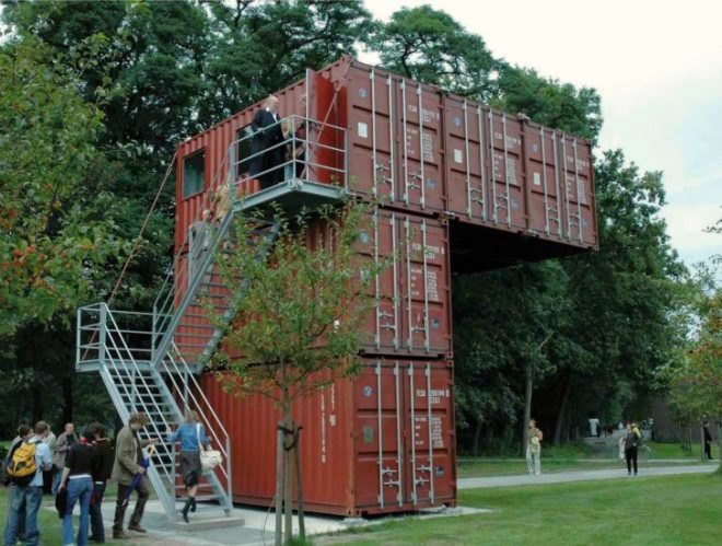 Container Architektur, NRW-Forum Düsseldorf, shipping containers, container architecture, cargotecture, architecture exhibit