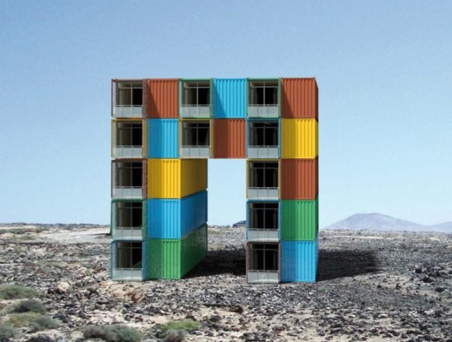 Container Architektur, NRW-Forum Düsseldorf, shipping containers, container architecture, cargotecture, architecture exhibit
