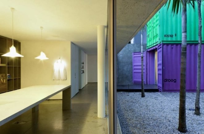 Brasil eco building, Brasil green building, Decameron Design, eco furniture store, green furniture store, marcio kogan, retail container store, Sao Paulo green design, shipping container retail, store made from containers, Studio mk27, tempoary store design