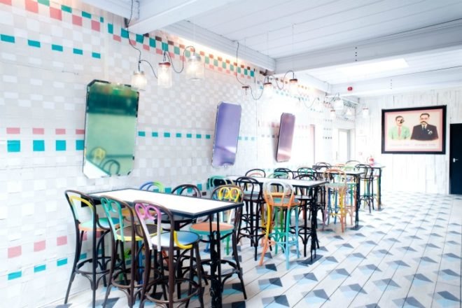 chowpatty beach bar, dishoom, london, southbank, pop up bar, recycled materials, upcycled materials