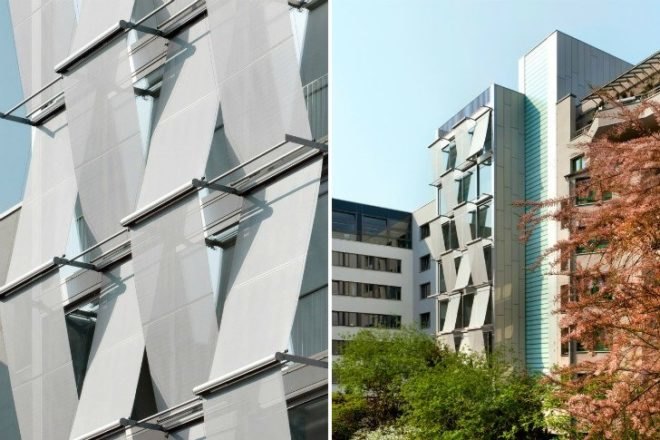 Friedrichstrasse 40 Office Building, Petersen Architekten, berlin, shade screen, high performance facade, sun screen, green building
