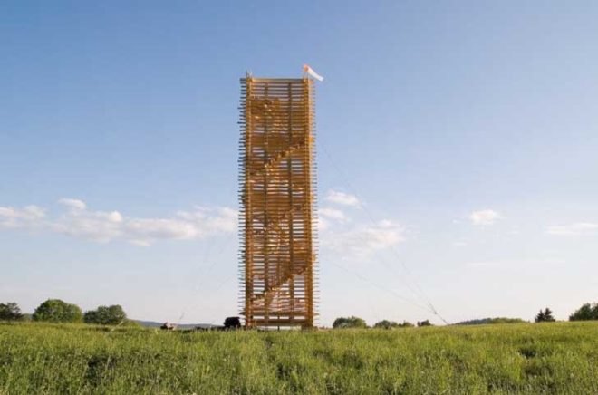 Jenga, green design, eco design, sustainable design, Tower, wooden tower, Czech Republic, Lucany nad Nisou, e-MRAK, Honza Mach, tourist attraction,