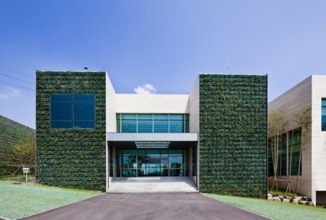 Hyunioon Yoo Architects, living wall design, golf club green design, green wall, living wall, green golf club, eco golf club, Korean Green Golf Club, eco facade, green golf design