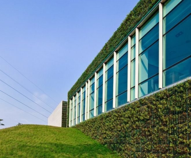 Hyunioon Yoo Architects, living wall design, golf club green design, green wall, living wall, green golf club, eco golf club, Korean Green Golf Club, eco facade, green golf design