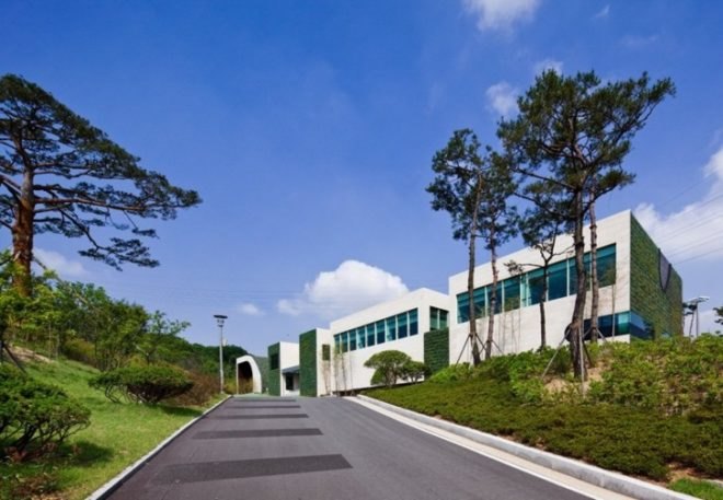 Hyunioon Yoo Architects, living wall design, golf club green design, green wall, living wall, green golf club, eco golf club, Korean Green Golf Club, eco facade, green golf design