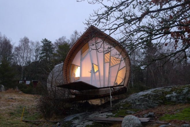 herring house, Hus.Ett house, Torsten Ottesjö, compact construction, micro structure, micro home, wood homes, small architecture, micro architecture, green homes, tiny homes, tiny houses, tine green houses, swedish design, sustainable swedish design, green swedish design, green building, portable homes