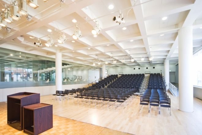 Natural cooling, natural ventilation, Library community center,Coelacanth K&H Architects, Round window facade, library daylighting, automated book shelf, library program, Japanese Library, eco library, green library, contemporary library,