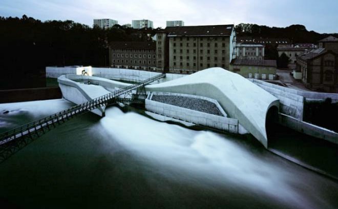 Kraftwerk, Hydroelectric Plant, Iller River, power station, Becker Architekten, kempten, germany, hydro power, architecture