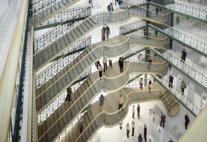 La Samaritaine Renovation, SANAA, green renovation, paris, daylighting, glass facade