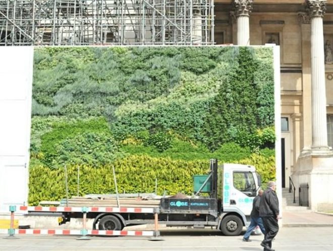 Living wall, van gogh, a wheatfield with cypresses, vertical garden, the national gallery, ans living wall system, london