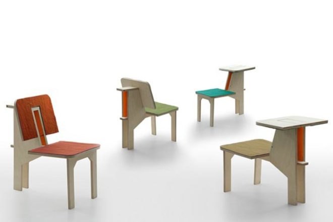 Transforming Furniture,Sustainable Materials,green furniture,Matali Crasset,felt material,plywood,multifunctional furniture,