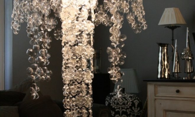 Recycled Materials,Green Home decor,Green Lighting,Green Design Competitions,Decorative Objects,Contests,Bright Ideas,michelle brand plastic bottle chandelier,plastic bottle installation,british design,