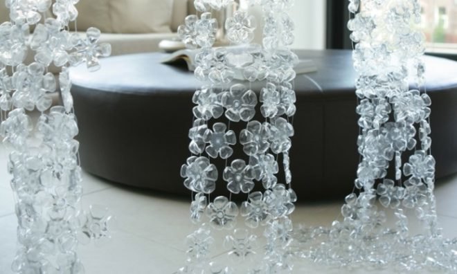 Recycled Materials,Green Home decor,Green Lighting,Green Design Competitions,Decorative Objects,Contests,Bright Ideas,michelle brand plastic bottle chandelier,plastic bottle installation,british design,