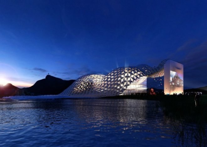 Mobilizarte, FRENTES arquitetura, PAX.ARQ, temporary pavilion, pop up pavilion, inflatable pavilion, brazil