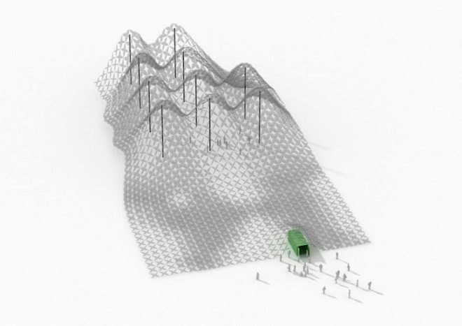 Mobilizarte, FRENTES arquitetura, PAX.ARQ, temporary pavilion, pop up pavilion, inflatable pavilion, brazil
