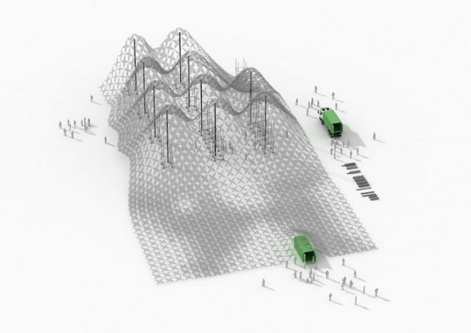 Mobilizarte, FRENTES arquitetura, PAX.ARQ, temporary pavilion, pop up pavilion, inflatable pavilion, brazil