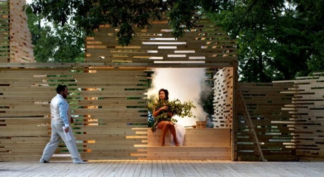 Nature, Green design, Noor Eestie Scenery, Kadarik Tüür Arhitektid, eco design, sustainable design, recyclable materials, timber, Estonia, outdoor theater, set design,