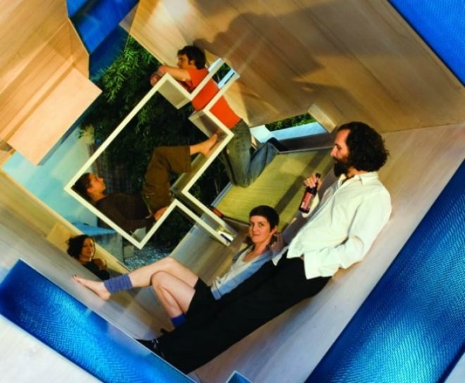 Phlanstery Module, Bureau Spectacular, anti-gravity, zero gravity, living module, small space living, rotating living module
