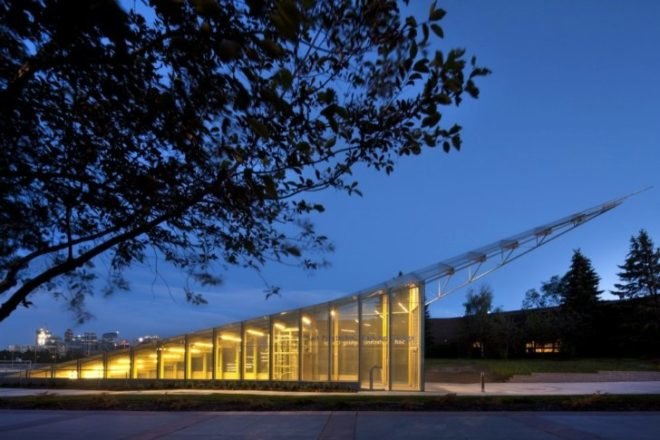 SAIT Parkade, Bing Thom Architects, green roof, parking garage, metal shade screen, roderick quin