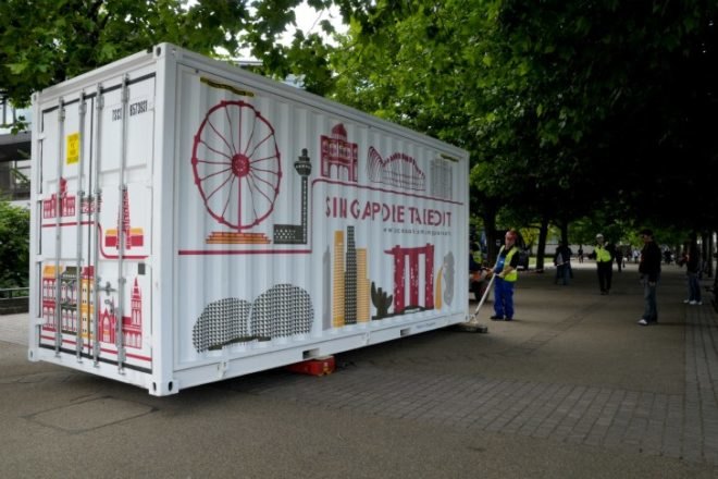 Singapore Takeout, singapore, shipping container, pop up restaurant, container restaurant, singapore cuisine