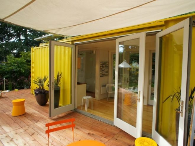 Sunset Idea House, Hybrid Architecture, shipping container, cargotecture, c192 nomad, container architecture, small space living