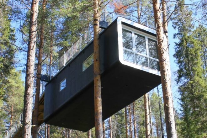 The Cabin, Cyren Cyren, Tree Hotel, prefab, treehouse, sweden, eco toursim