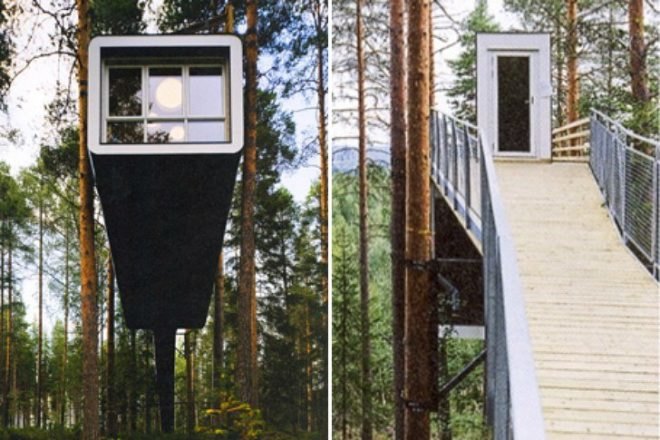 The Cabin, Cyren Cyren, Tree Hotel, prefab, treehouse, sweden, eco toursim
