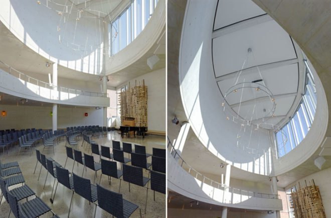 tureberg church, sweden, tallius myhrman, goodspeed, sustainable design, green design, green church, recycled materials, sustainable architecture, green building, daylighting