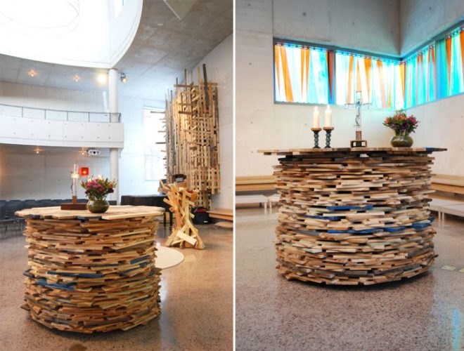 tureberg church, sweden, tallius myhrman, goodspeed, sustainable design, green design, green church, recycled materials, sustainable architecture, green building, daylighting