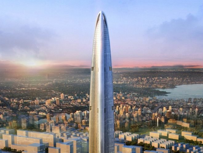 Wuhan Greenland Center, AS+GG, eco tower, skyscraper, wuhan, china, aerodynamic profile