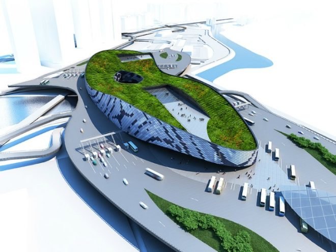 Yuen Wai Passenger Terminal Building, Edit Architecture, hong kong, shenzen, green roof, passengerterminal building,