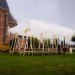 temporary design, art, environmental art, wood-fired stove, all-soul's-day, pavilion, floating roof, Overtreders W, green design, sustainable design, eco-design, reuse, recycled materials
